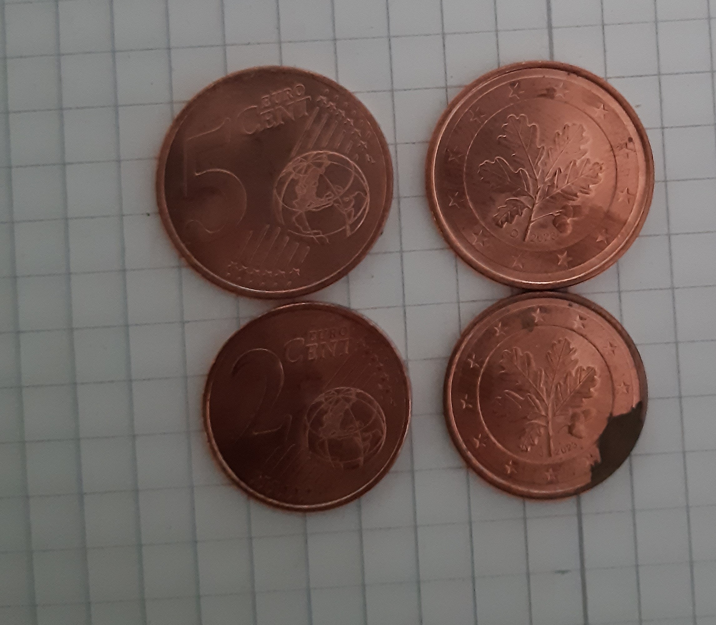 2 cent J, 5 cent D
