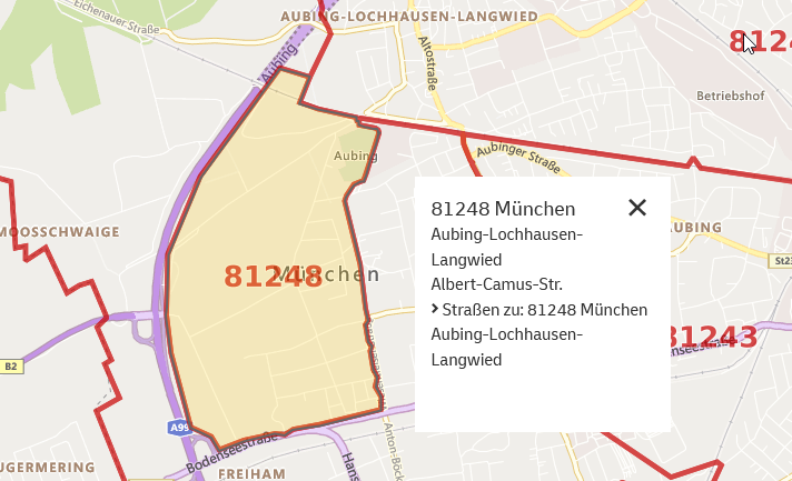 Postleitzahl 81249 München