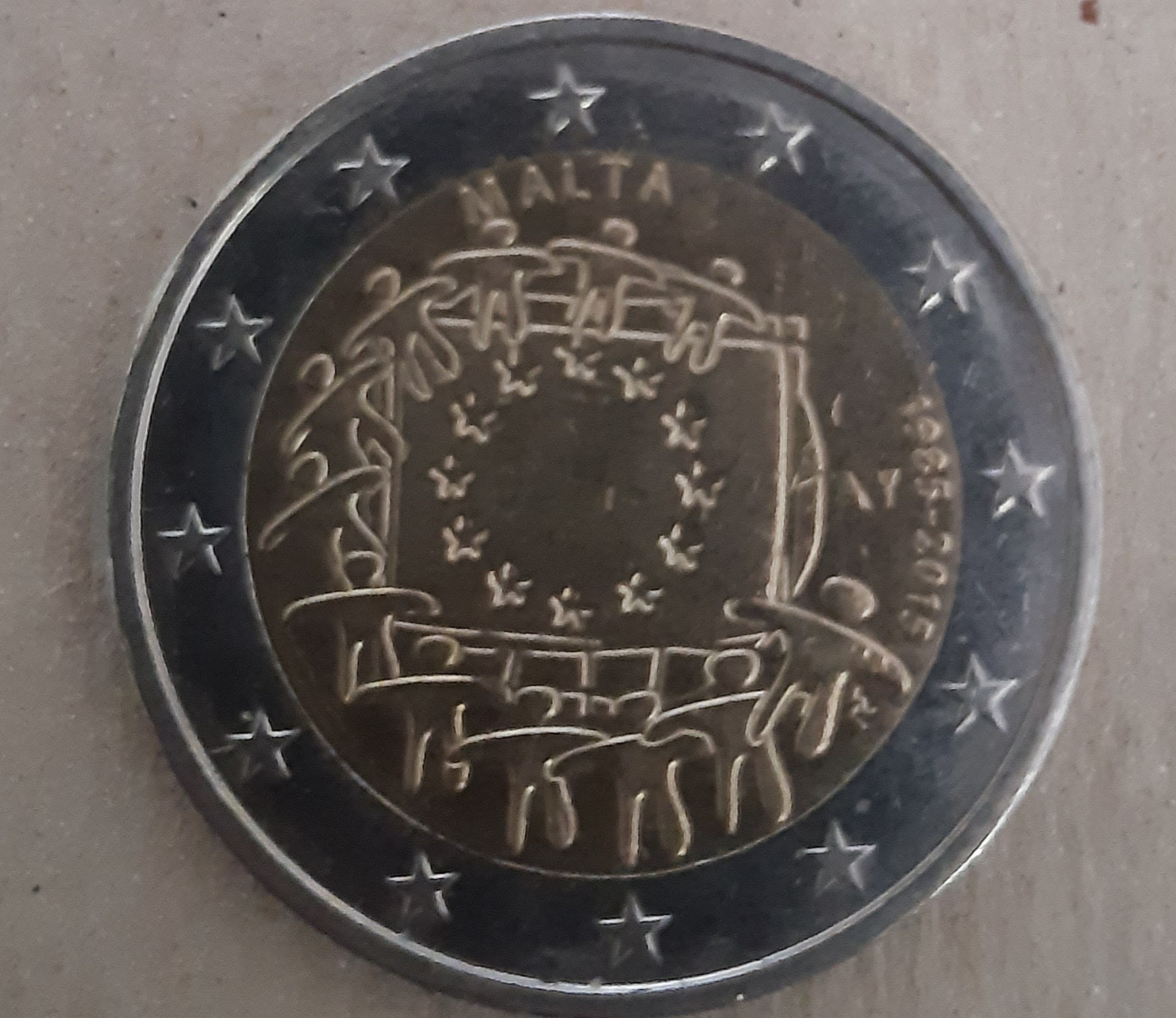 2€ European Flag Malta