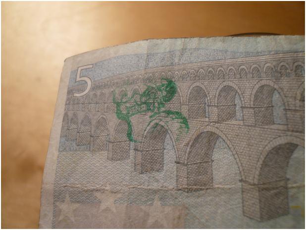 Stamped note.