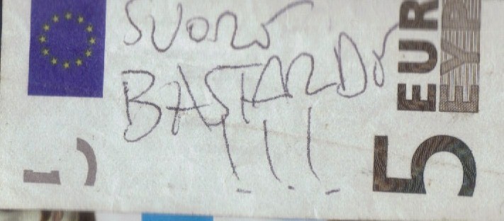 From Italian: "Nuns are bastard!!!"