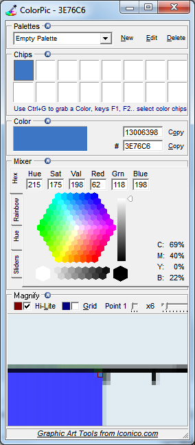 Yippo's first greenish pixel