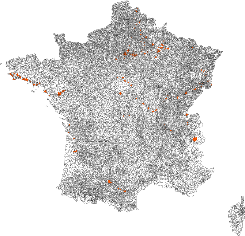 les communes où aloxe est passé (08 2014)