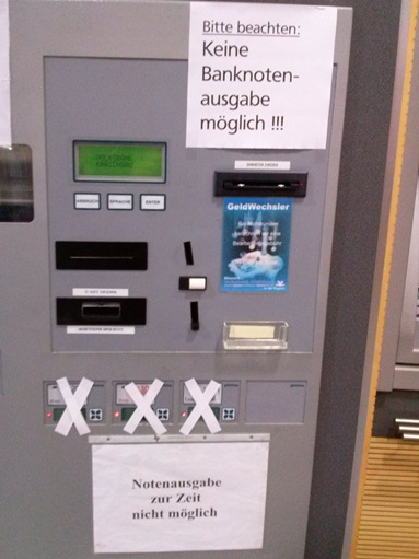 Wechselautomat Eppingen - keine Scheinausgabe